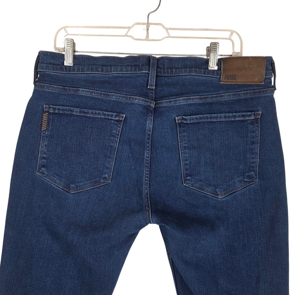 Paige Federal Blue Jeans Slim Straight Mens 33x33 (fits 32-34) Soft Stretch $209 - Picture 7 of 14